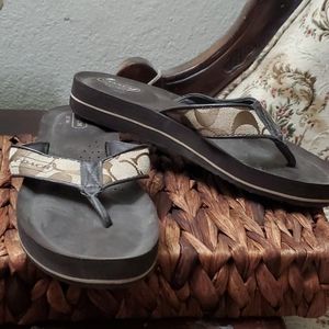 Brown Coach sandals